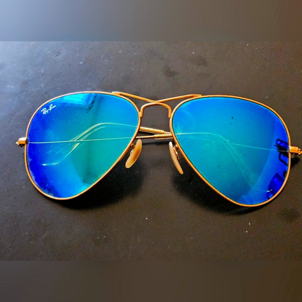 RayBan  Aviator Reflective Blue Lens Mirror